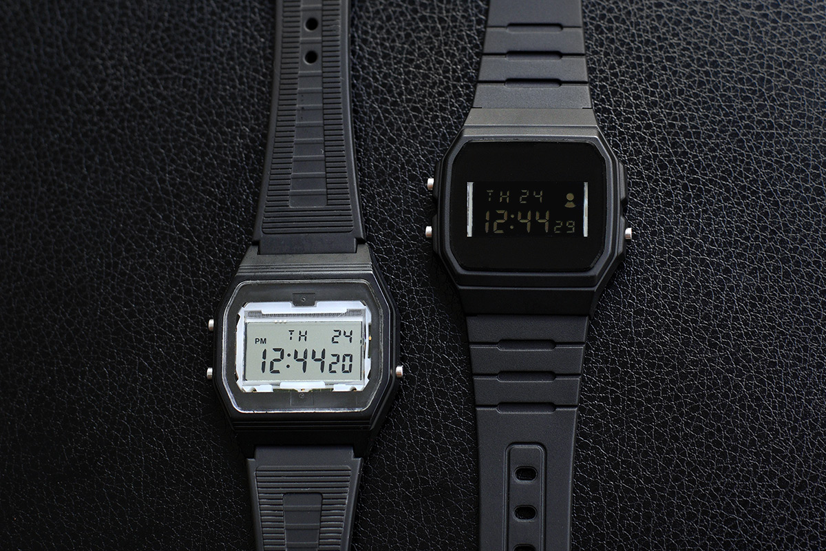 casio f91w black face